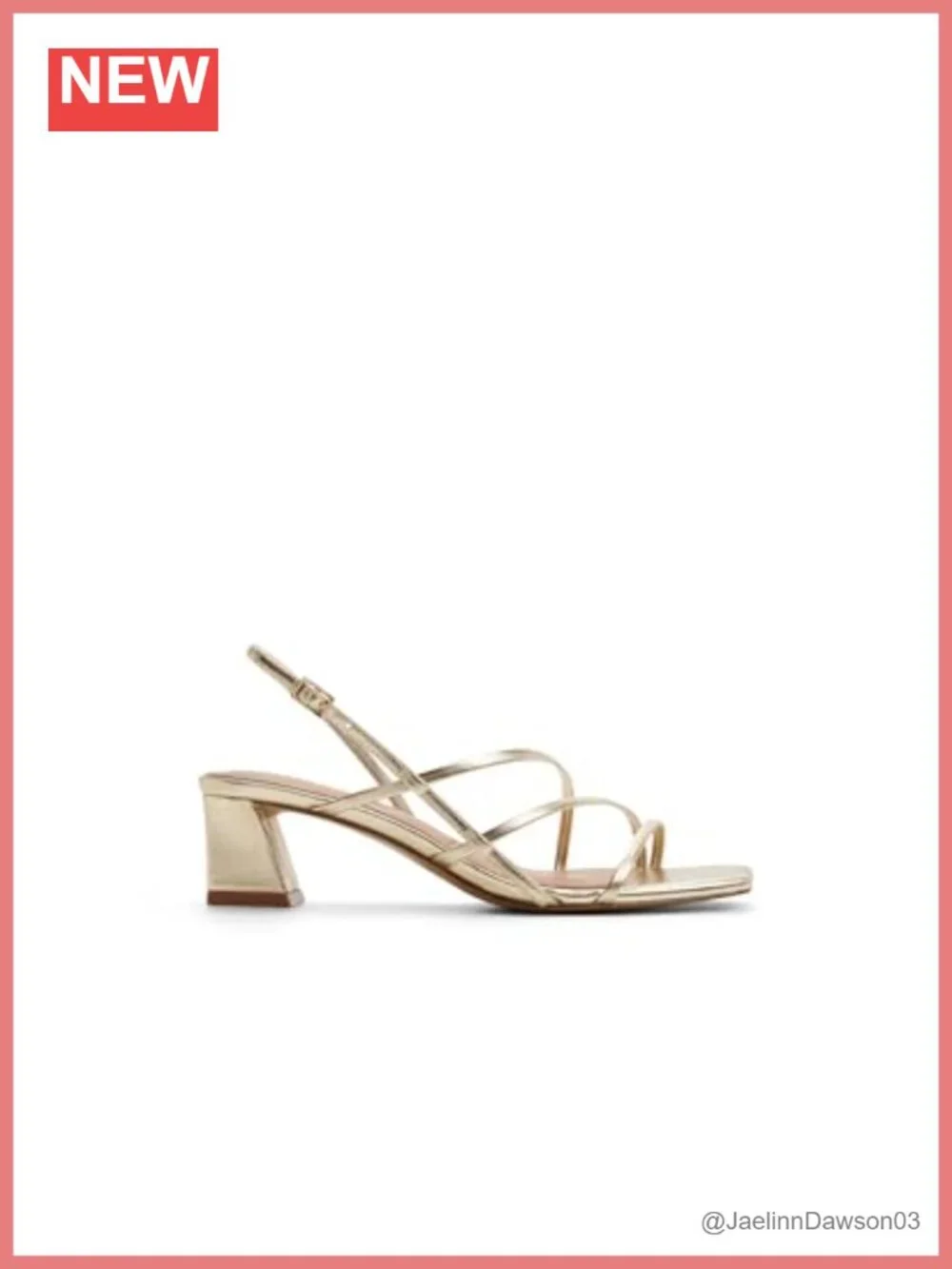 Strappy Block Heel Sandals Square Toe Slingback Women's